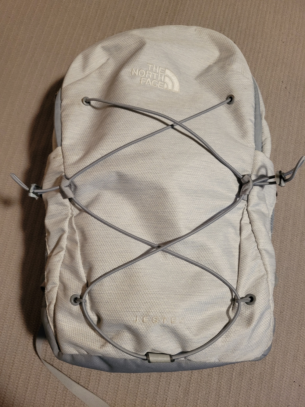 The North Face Light Cream Daypack with Bungee Front
